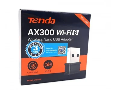 Tenda W311MI-V6 AX300 Wi-Fi 6 Wireless Nano USB Adapter (Black)